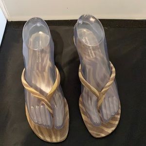 Manolo Blahnik Gold Sandals